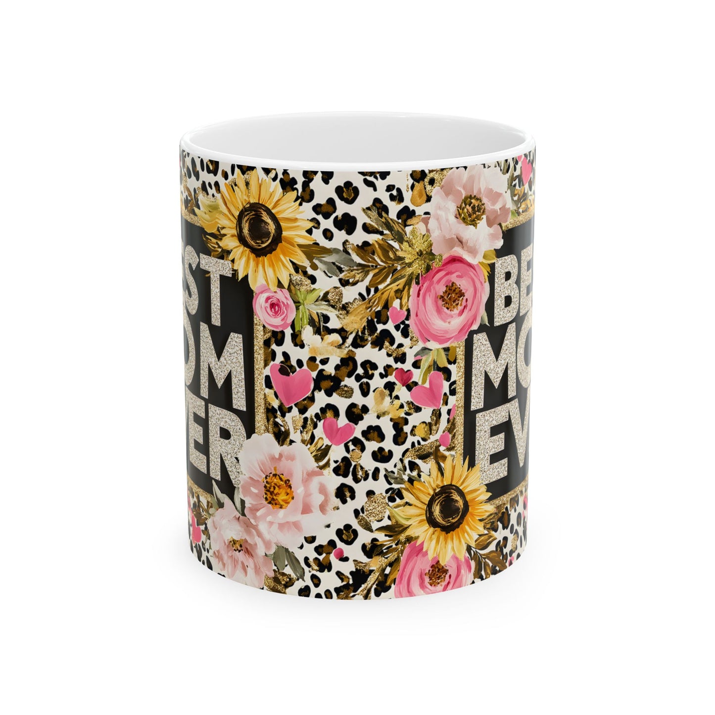Best Mom Ever Floral Ceramic Mug