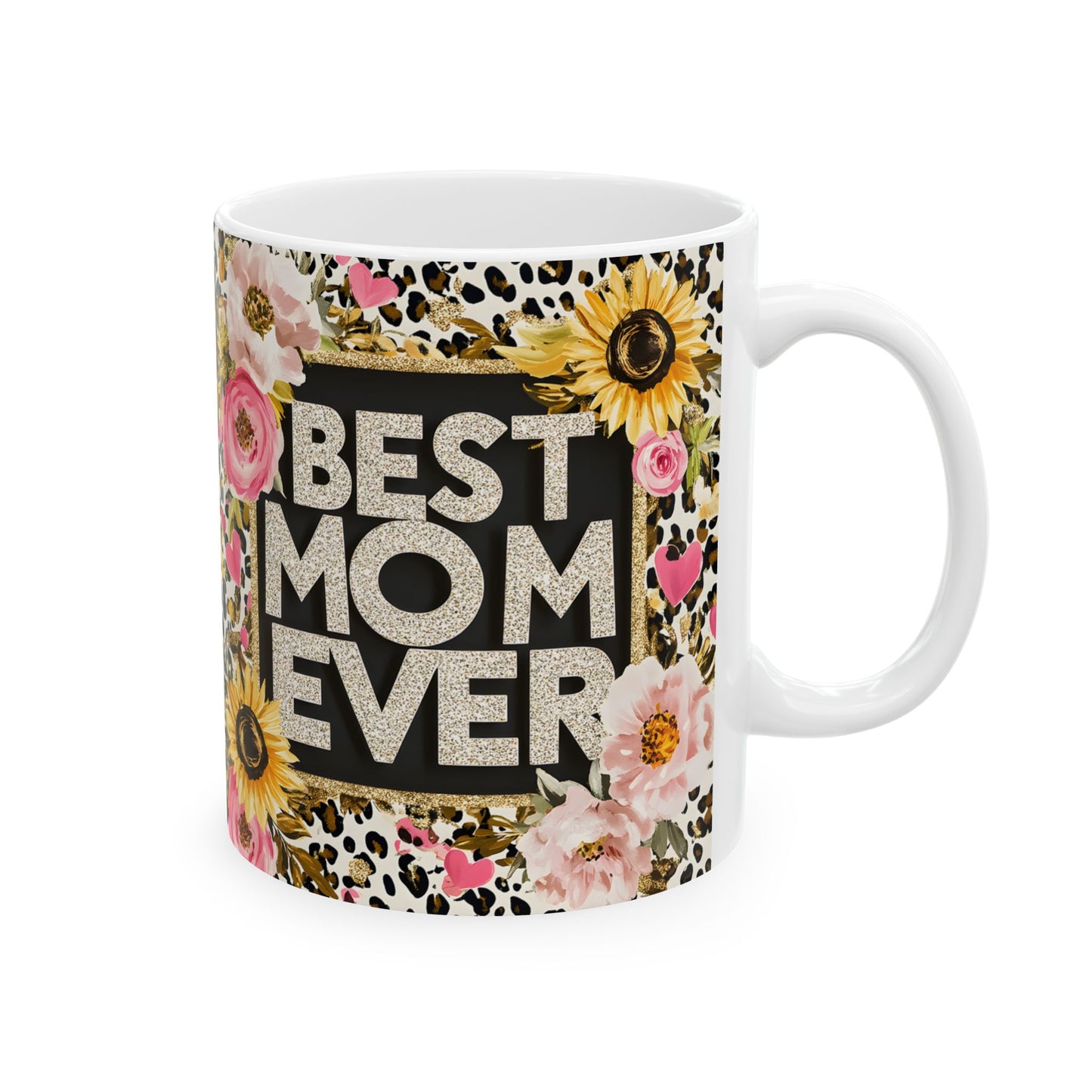 Best Mom Ever Floral Ceramic Mug